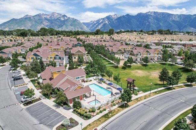 Aerial view of residential area with a mountainous background | Image 43