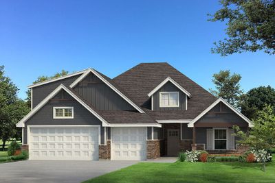 Craftsman house featuring a garage and a front yard | Image 1