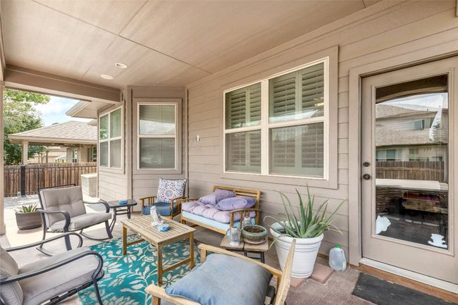 View of patio featuring outdoor lounge area | Image 27