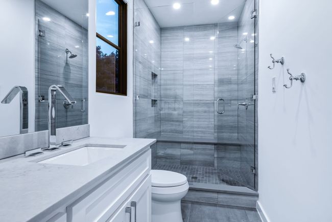 Bathroom with vanity, a shower stall, and recessed lighting | Image 28