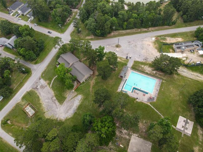 Aerial view of the Community Pool with public restrooms. | Image 43