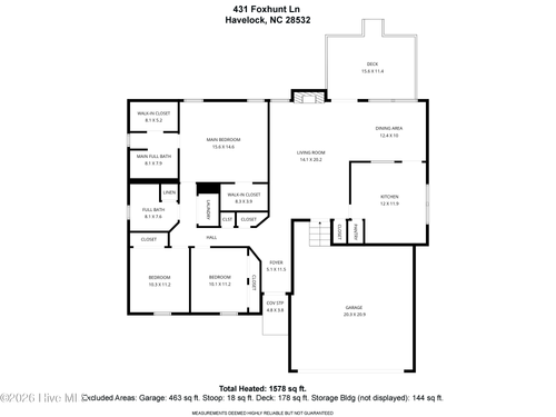 431 Foxhunt Ln, Havelock, NC, 28532-2839 | Card Image