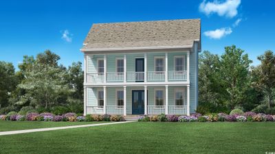 View of front facade with a front lawn and covered porch | Image 1