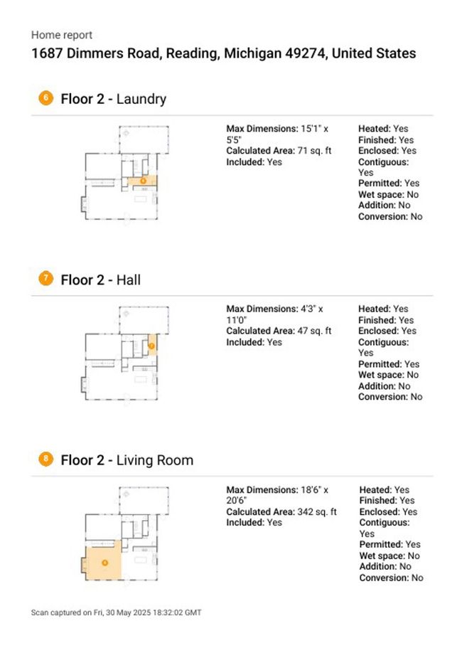 1687 Dimmers Rd, House other with 3 bedrooms, 3 bathrooms and null parking in Reading MI | Image 64