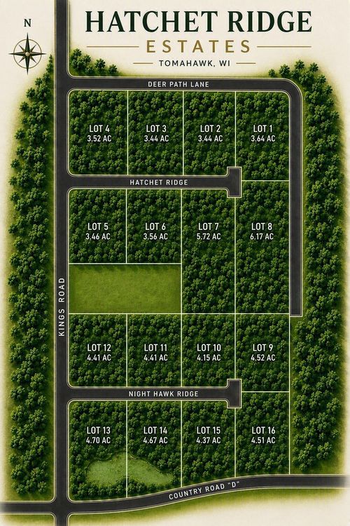 Lot 1 Hatchet Ridge, Tomahawk, WI, 54487 | Card Image