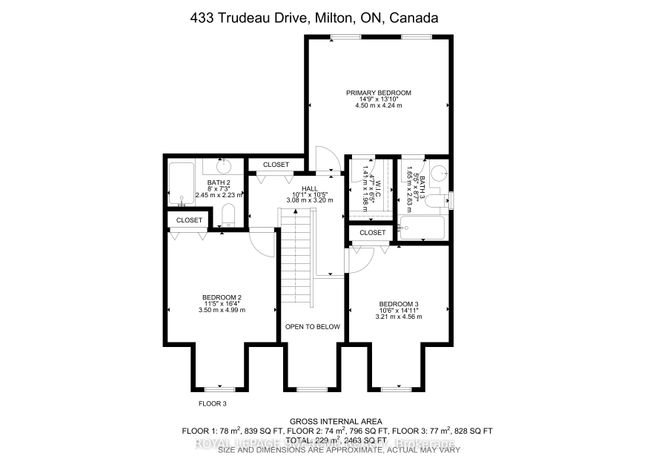 433 Trudeau Dr, House other with 3 bedrooms, 3 bathrooms and 2 parking in Milton ON | Image 43