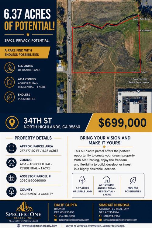 Lot 2 34th St, North Highlands, CA, 95660 | Card Image