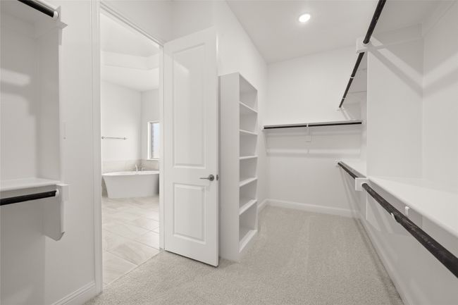Spacious closet featuring light carpet | Image 20