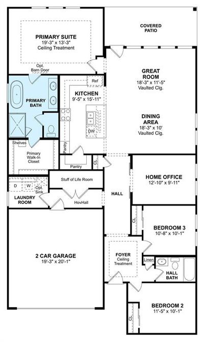 The Boise floor plan by K. Hovnanian Homes. 1st Floor shown. *Prices, plans, dimensions, features, specifications, materials, and availability of homes or communities are subject to change without notice or obligation. | Image 3