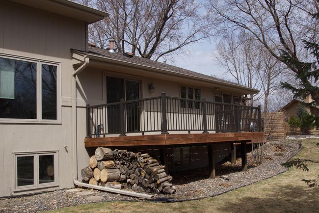 Large Deck Overlooking Backyard. When viewing the property on site look for the markers showing approximate lot lines! | Image 8