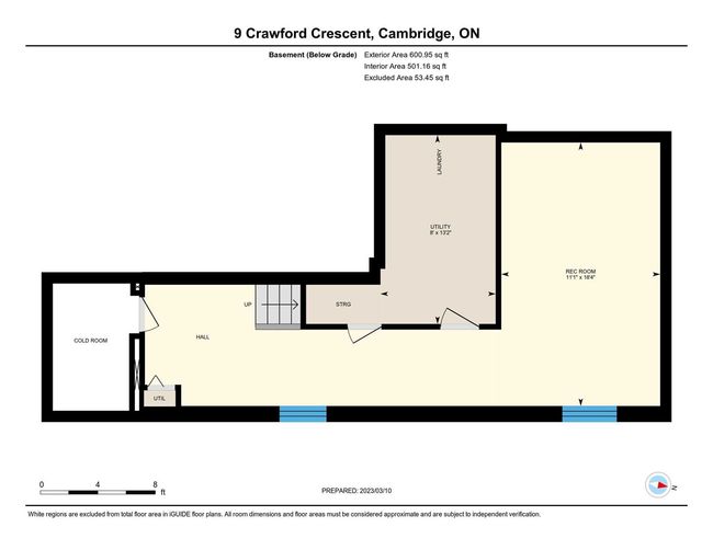 9 Crawford Cres, House attached with 3 bedrooms, 2 bathrooms and 3 parking in Cambridge ON | Image 38