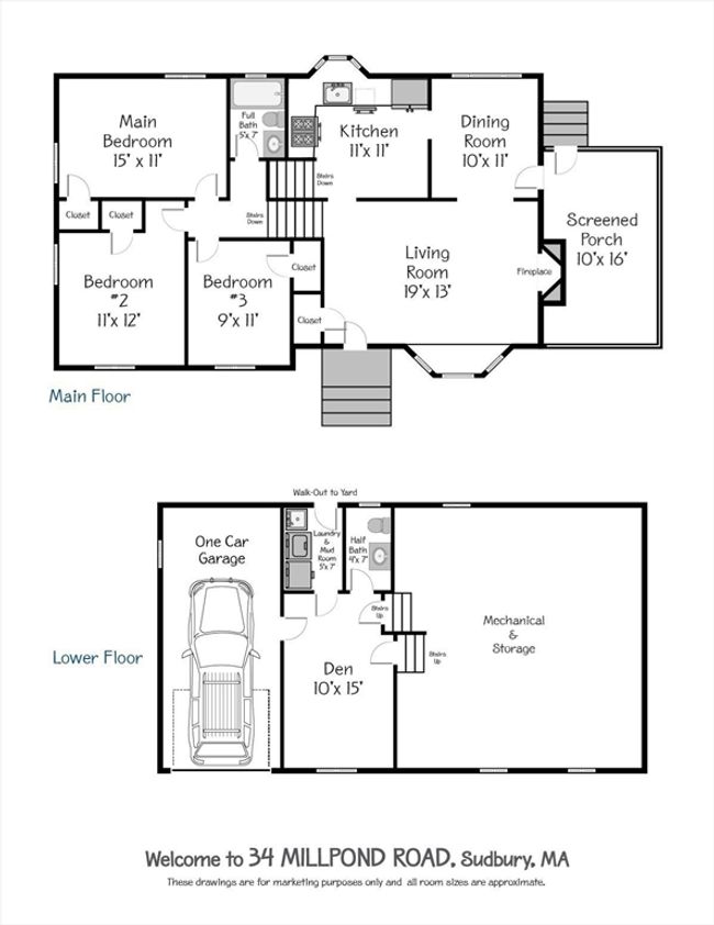 34 Millpond Rd, House other with 3 bedrooms, 2 bathrooms and 3 parking in Sudbury MA | Image 36