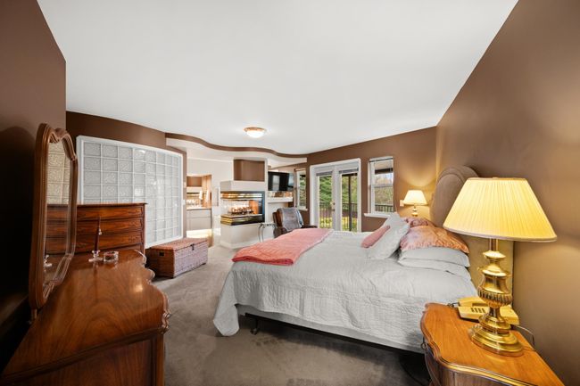 Carpeted bedroom featuring access to outside | Image 24