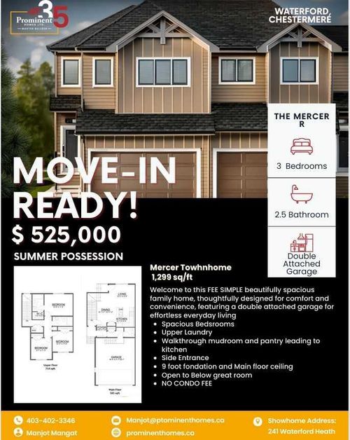 257 Waterford Heath, Chestermere, AB, T1X2Z8 | Card Image