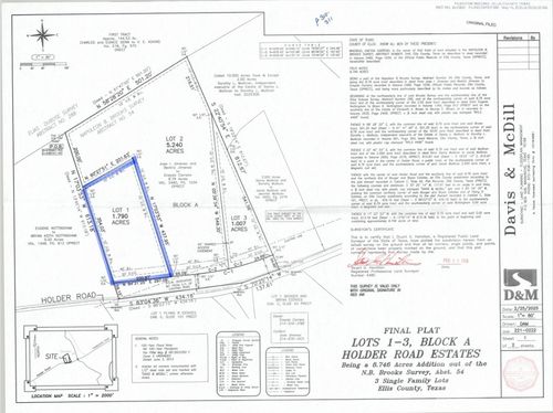 TBD Holder Lot 1 Road, Waxahachie, TX, 75165 | Card Image