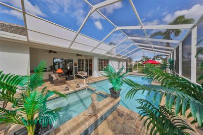 Rear Lanai Lap Pool & Spa w/ Custom Pavers | Image 3