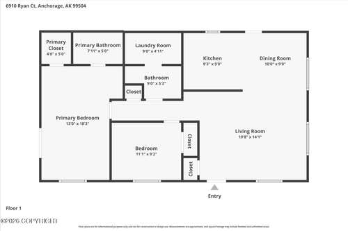 6910 Ryan Ct, Anchorage, AK, 99504-3968 | Card Image