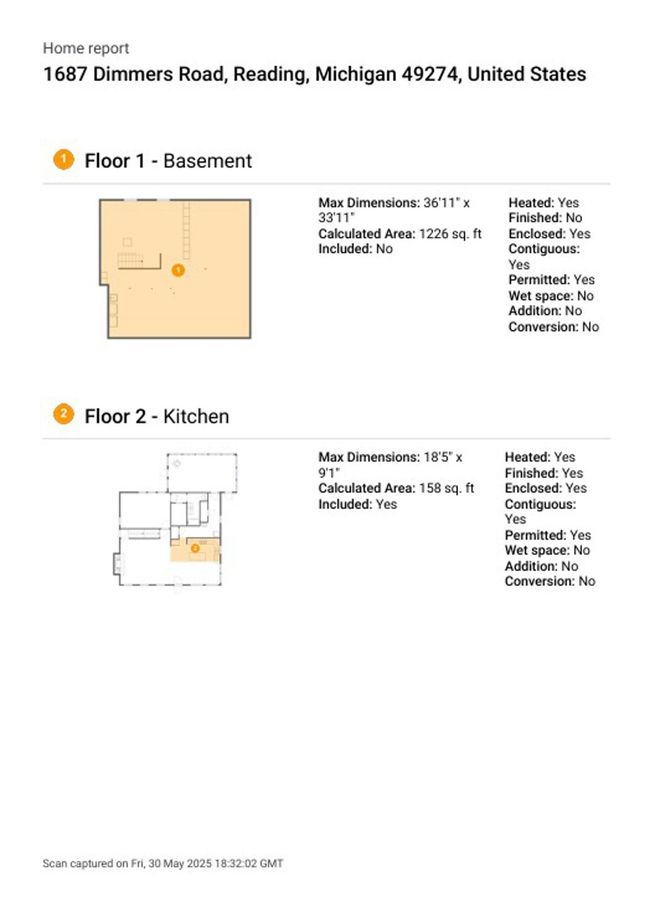 1687 Dimmers Rd, House other with 3 bedrooms, 3 bathrooms and null parking in Reading MI | Image 62