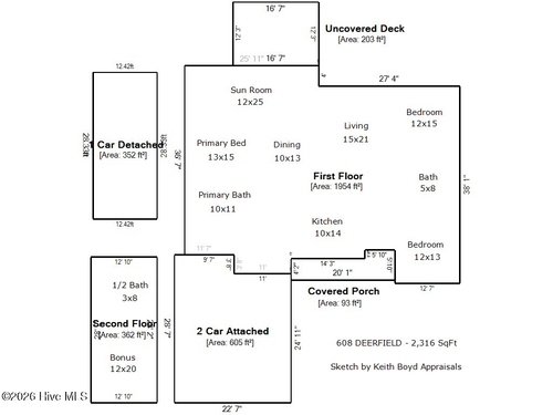 608 Deerfield Dr, New Bern, NC, 28562-8930 | Card Image