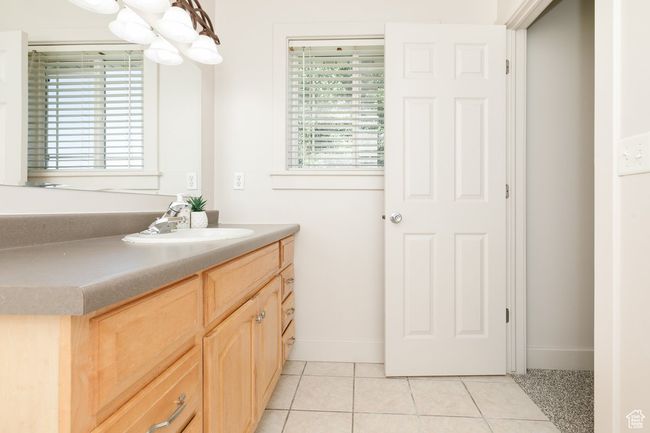 Bathroom featuring vanity and tile patterned floors | Image 14