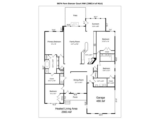 9874 Fern Dancer Ct, House other with 4 bedrooms, 3 bathrooms and null parking in Concord NC | Image 39