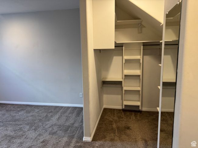 Spacious closet featuring dark carpet | Image 24