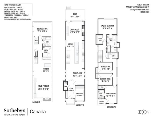 507 37 Street Sw, Home with 5 bedrooms, 4 bathrooms and 3 parking in Calgary AB | Image 45