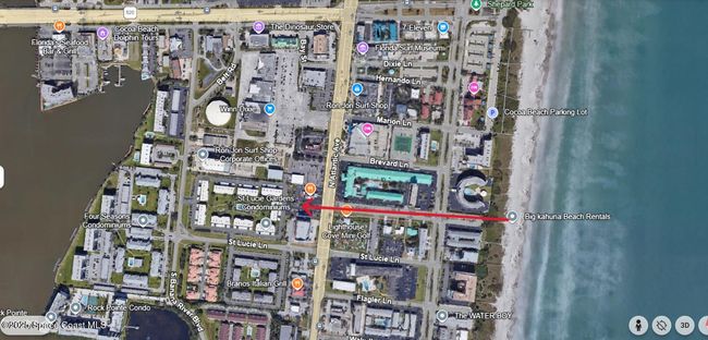 Red Arrow Showing Distance from Ocean to Unit | Image 21