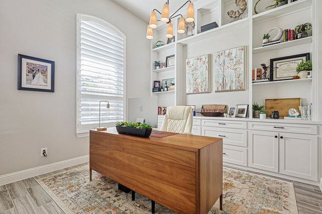 Office with built ins and french doors to the left at entry. | Image 5