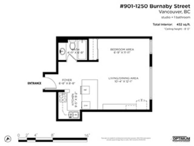 901 - 1250 Burnaby Street, Condo with 0 bedrooms, 1 bathrooms and null parking in Vancouver BC | Image 40