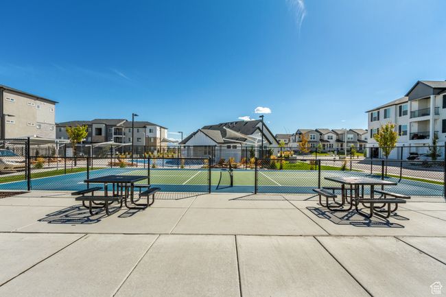 View of swimming pool with tennis court. Plan a Picnic | Image 19