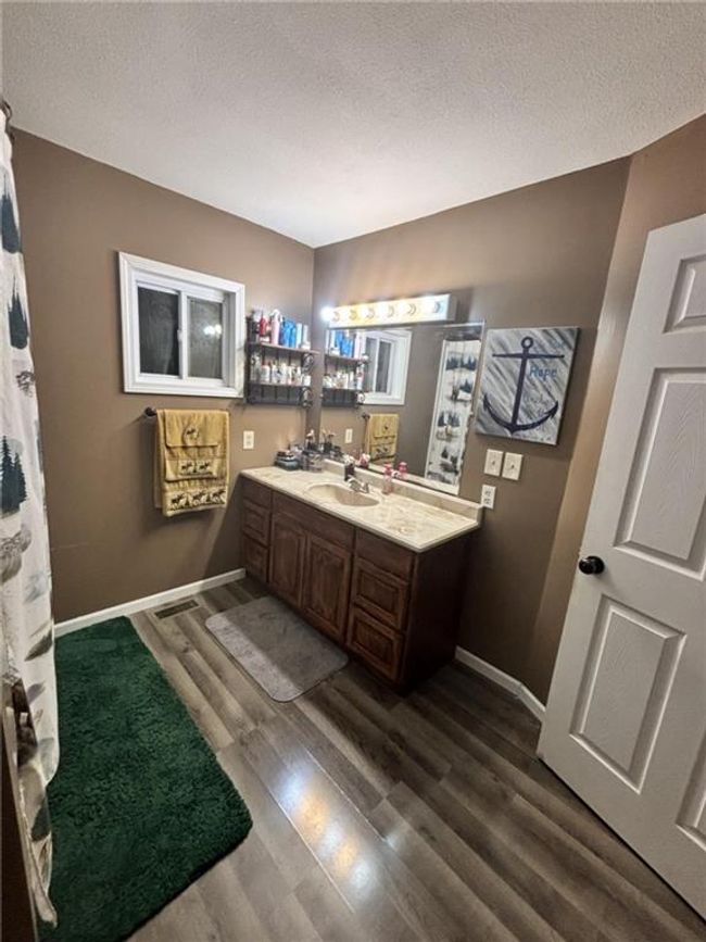 Bathroom featuring vanity, laminate flooring | Image 25