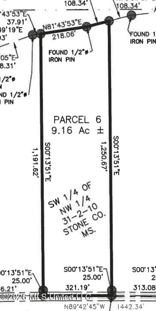Parcel 6 Cox Road, Wiggins, MS, 39577 | Card Image
