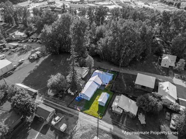 Aerial overview of property's location featuring property parcel outlined | Image 4