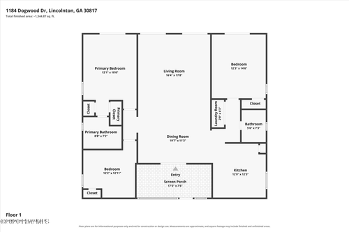 1184 Dogwood Dr, Lincolnton, GA, 30817-4607 | Card Image