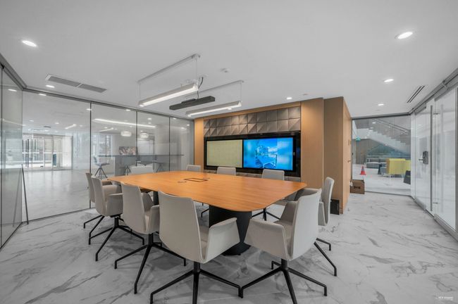 Dining area featuring light marble finish floors and recessed lighting | Image 33