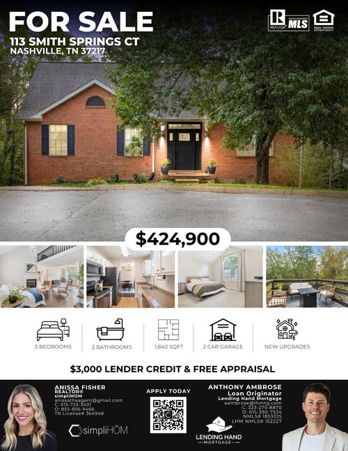 113 Smith Springs Ct, Nashville, TN, 37217-3400 | Card Image