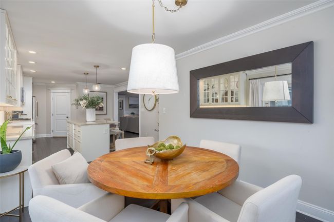 Dining area with recessed lighting, crown molding, and baseboards | Image 23
