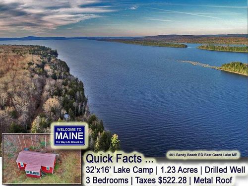 461 Sandy Beach Road, Danforth, ME, 04424 | Card Image