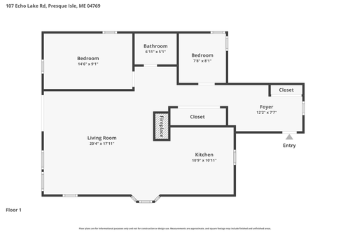 107 Echo Lake Rd, Presque Isle, ME, 04769-5253 | Card Image