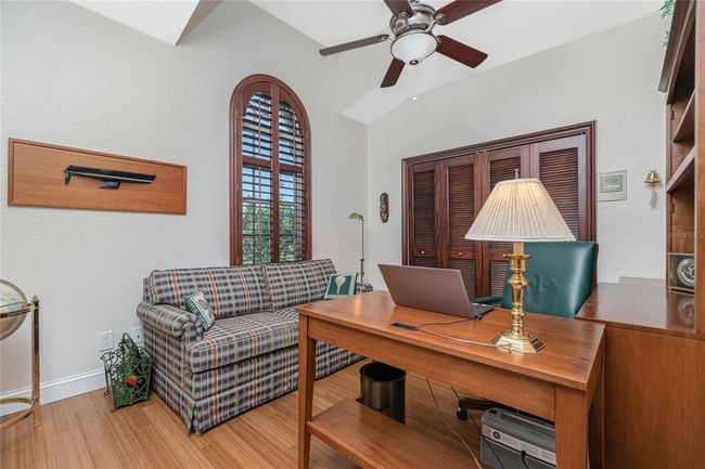 Office with bamboo flooring and plantation shutters | Image 43