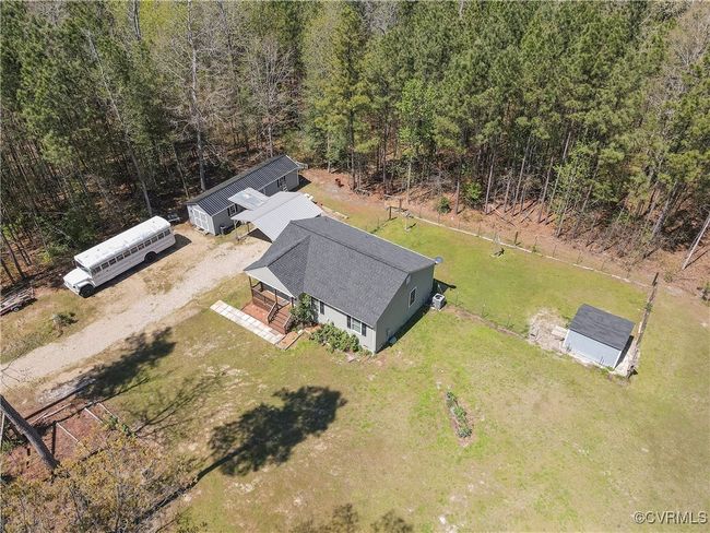 Drone / aerial view featuring a forest view | Image 43