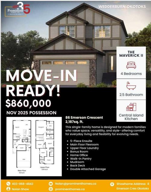 86 Emerson Cres, Okotoks, AB, T1S5W7 | Card Image