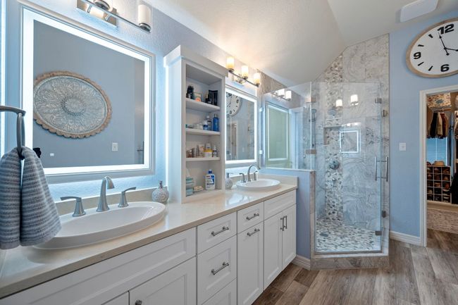 The primary Bath is totally updated with a beautiful walk in shower | Image 7