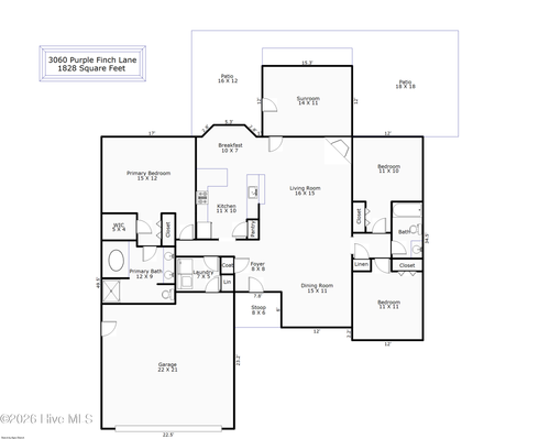 3060 Purple Finch Ln Sw, Supply, NC, 28462-2190 | Card Image