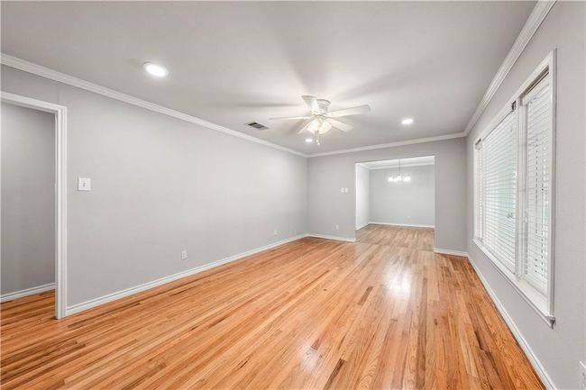 A look into the formal living room after floors were refinished but before Phase II of the project began. | Image 4