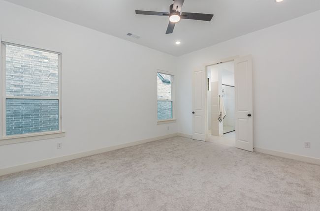 Unfurnished bedroom with carpet, recessed lighting, and ceiling fan | Image 28