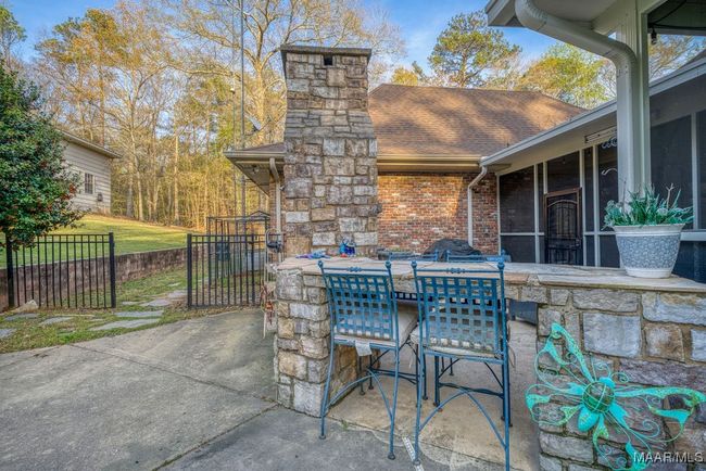 Stone bar. The equipment storage garage is up the hill to the left | Image 61