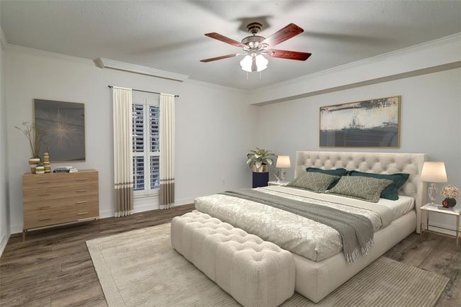 Bedroom with large, walk-in closet. Virtually staged for your inspiration. | Image 4