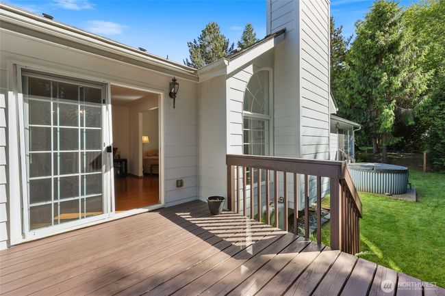 Deck leading off of Dining space. | Image 32